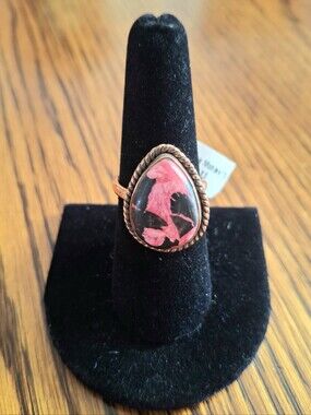 Ring Pink Mojave Copper Framing And Adjustable Band 7-8-9